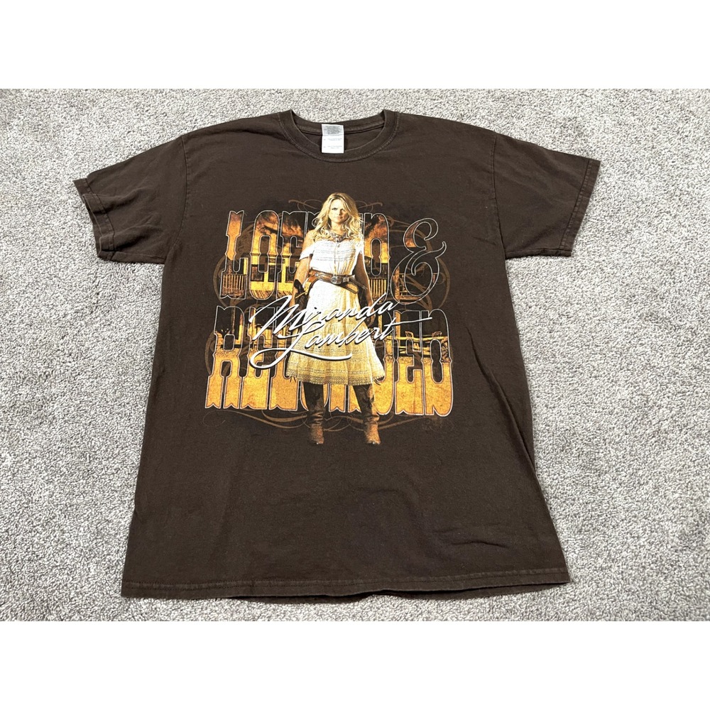 Miranda Lambert T Shirt Womens Medium Brown Locked & Reloaded Tour 2013 Concert